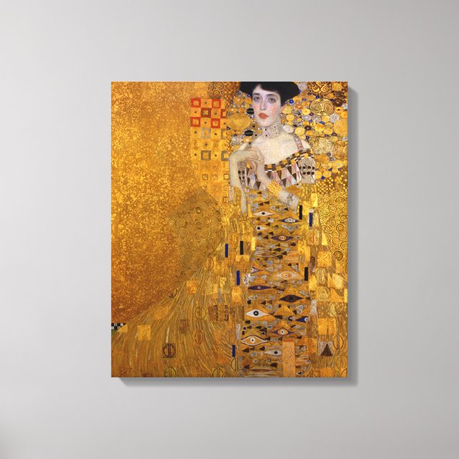 Lienzo Retrato de Adele Bloch-Bauer por Gustav Klimt 1907 (Anverso)
