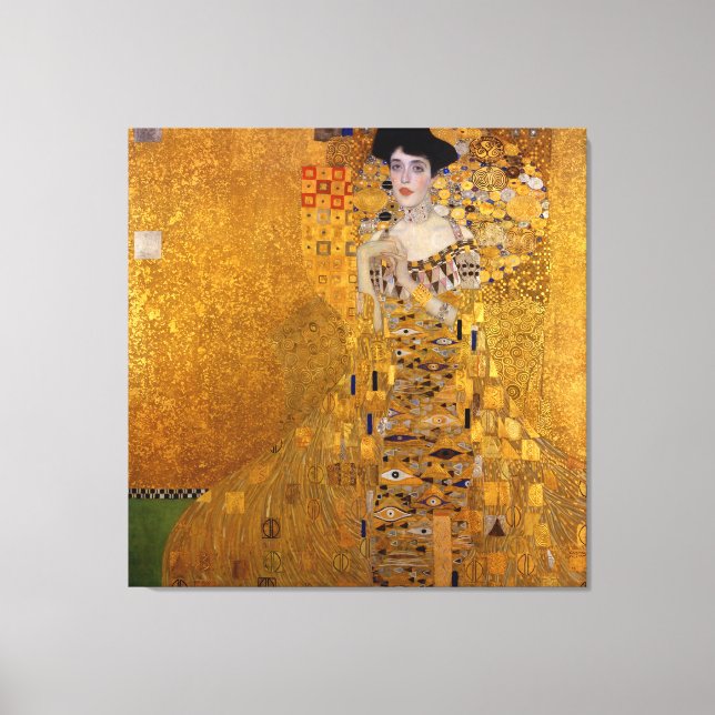 Lienzo Retrato de Adele Bloch-Bauer por Gustav Klimt 1907 (Anverso)
