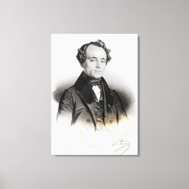 Lienzo Retrato de Alexandre Dumas Fils (Anverso)