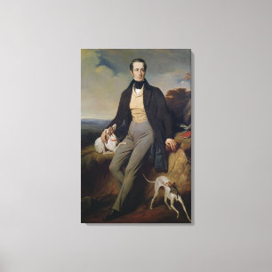 Lienzo Retrato de Alphonse de Lamartine 1830