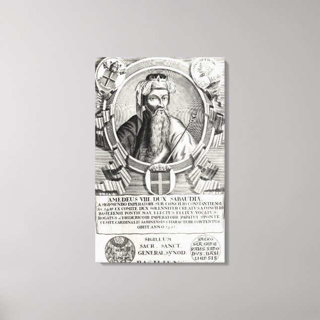 Lienzo Retrato de Amedee VIII Le Pacifique (Anverso)