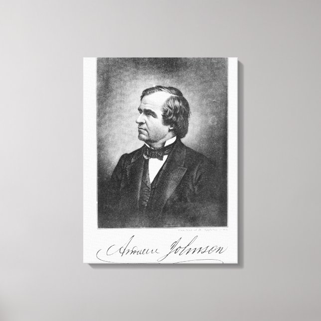 Lienzo Retrato de Andrew Johnson (Anverso)