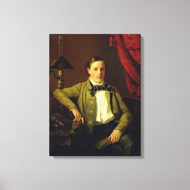 Lienzo Retrato de Apollon Maykov, 1840 (Anverso)