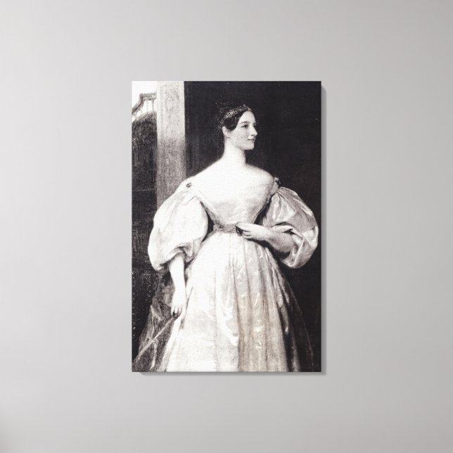 Lienzo Retrato de Augusta Ada Byron (Anverso)