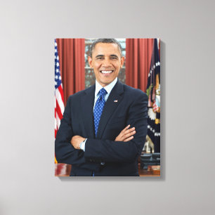 Lienzo Retrato de Barack Obama
