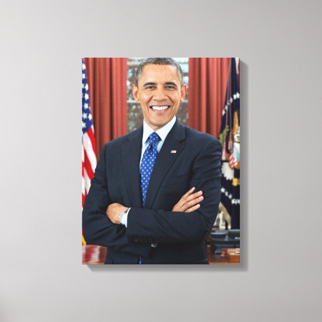 Lienzo Retrato de Barack Obama (Anverso)
