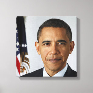 Lienzo Retrato de Barack Obama en la Casa Blanca