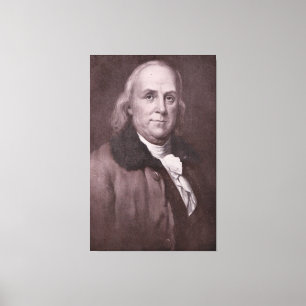 Lienzo Retrato de Benjamin Franklin