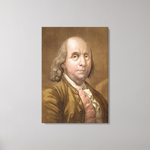 Lienzo Retrato de Benjamin Franklin (1706-90), del 'Le