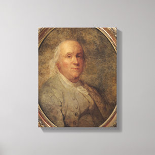 Lienzo Retrato de Benjamin Franklin, c.1780