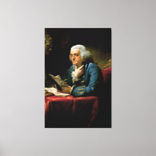 Lienzo Retrato de Benjamin Franklin de David Martin 1767