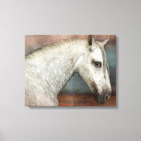 Retrato de caballo andaluz y gris