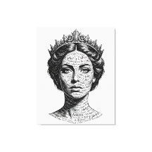 Retrato de Caligrafía de la Reina Esther - Escritu