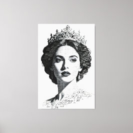 Lienzo Retrato de Caligrafía de la Reina Esther - Escritu