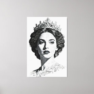 Lienzo Retrato de Caligrafía de la Reina Esther - Escritu