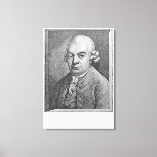 Lienzo Retrato de Carl Philipp Emanuel Bach (1714-88) (e (Anverso)