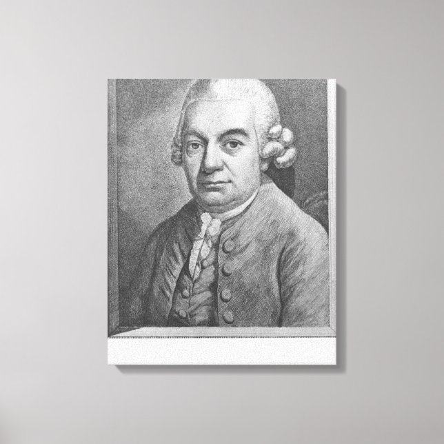 Lienzo Retrato de Carl Philipp Emanuel Bach (1714-88) (e (Anverso)