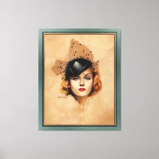 Lienzo Retrato de Carole Lombard de Charles Gates Sheldon (Anverso)