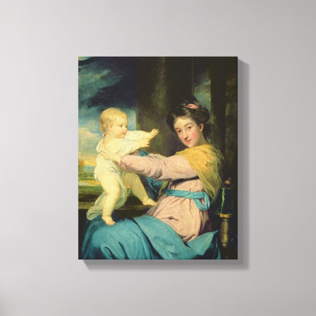 Lienzo Retrato de Caroline, duquesa de Marlborough con (Anverso)