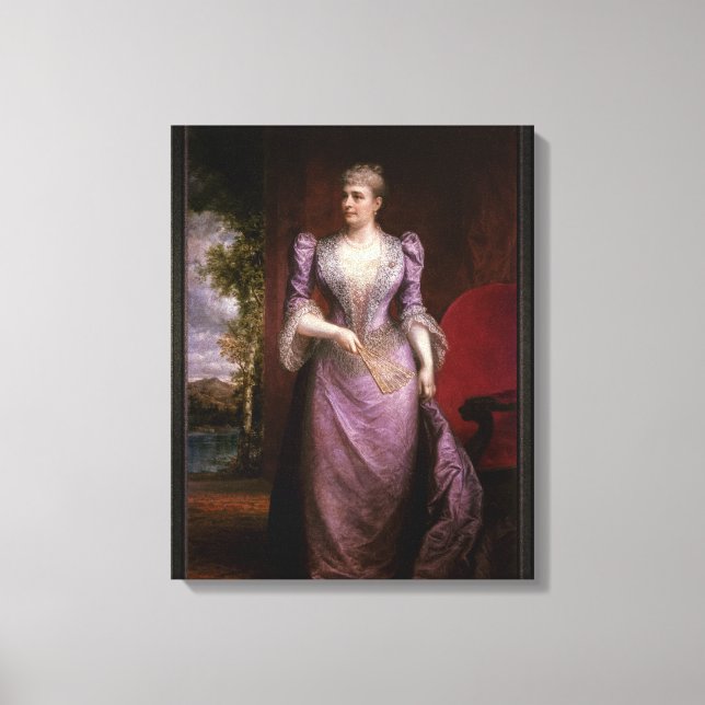 Lienzo Retrato de Caroline Scott Harrison (Anverso)