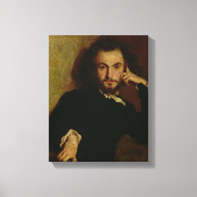 Lienzo Retrato de Charles Baudelaire 1844 (Anverso)