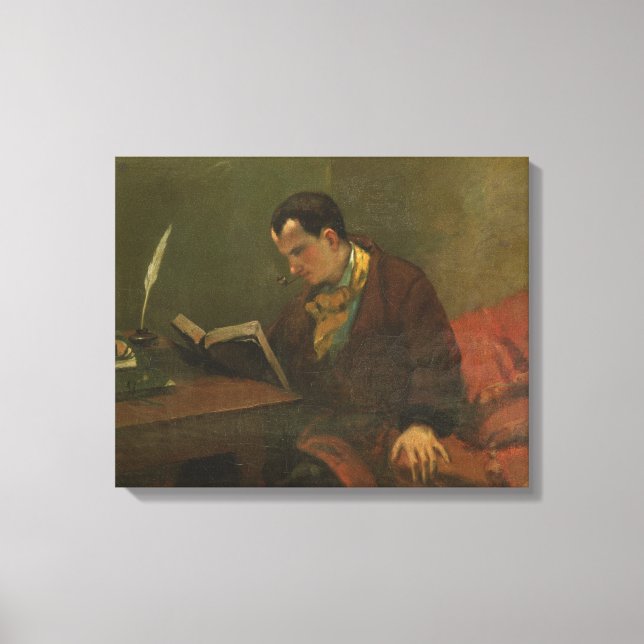 Lienzo Retrato de Charles Baudelaire 1847 (Anverso)