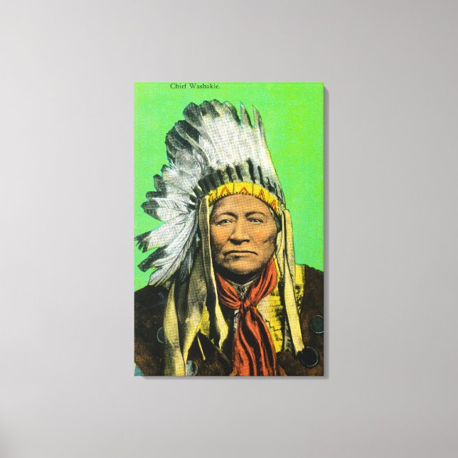 Lienzo Retrato de Chief Washakie (Anverso)