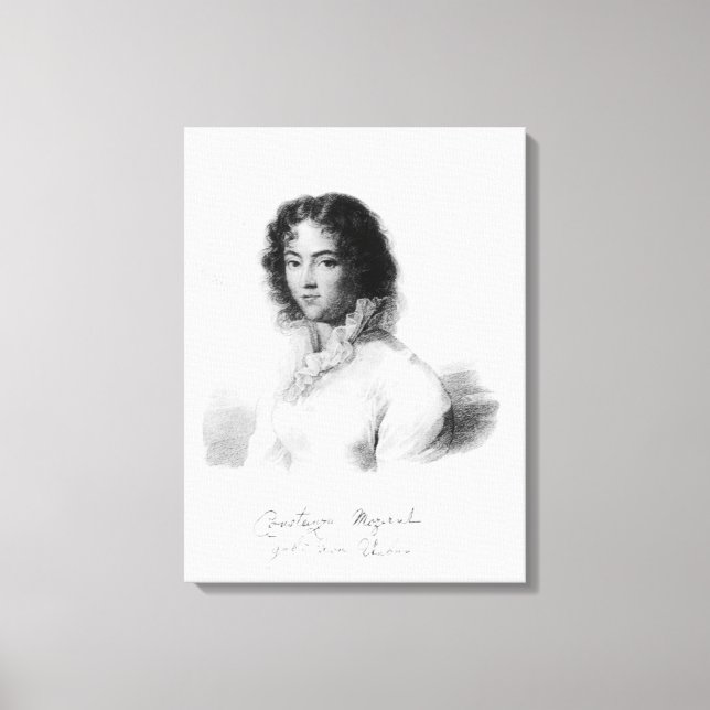Lienzo Retrato de Constanze Mozart 1828 (Anverso)