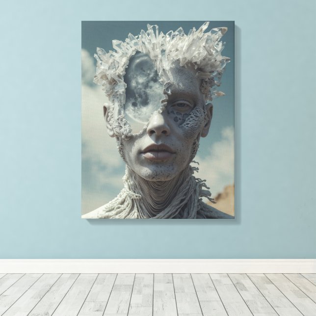 Lienzo Retrato de cristal (Insitu (piso de madera))