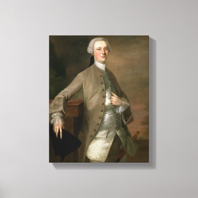 Lienzo Retrato de David Garrick (1717-79), 1742 (aceite s (Anverso)