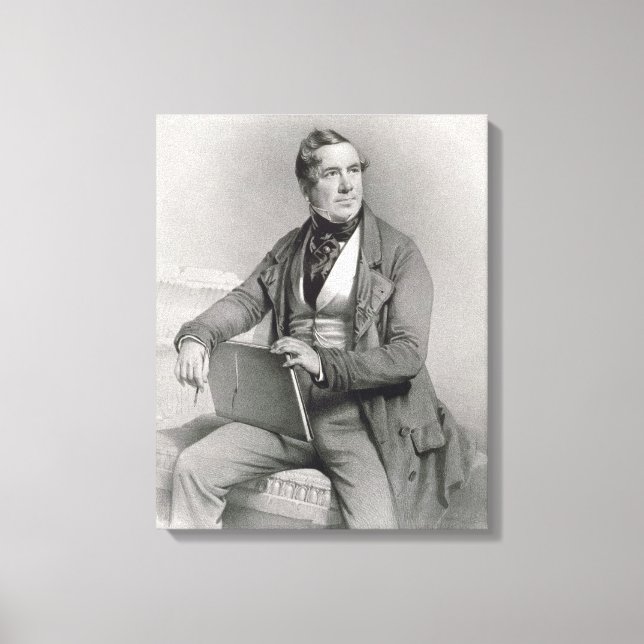 Lienzo Retrato de David Roberts (1796-1864) portada (Anverso)
