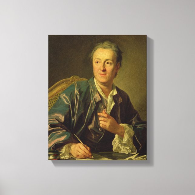 Lienzo Retrato de Denis Diderot 1767 (Anverso)