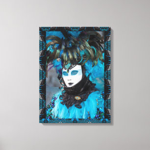 Lienzo Retrato de disfraz artístico de Carnaval, Venecia