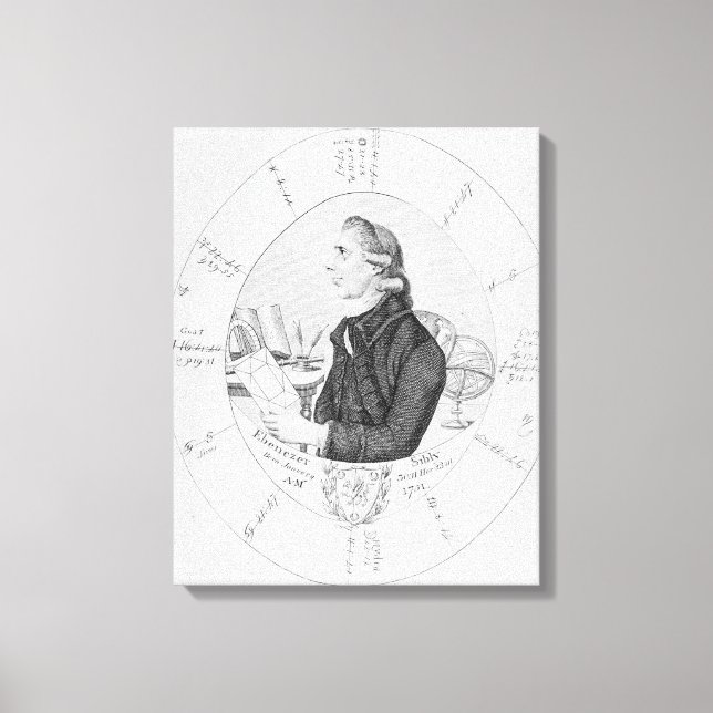 Lienzo Retrato de Ebenezer Sibly rodeado (Anverso)