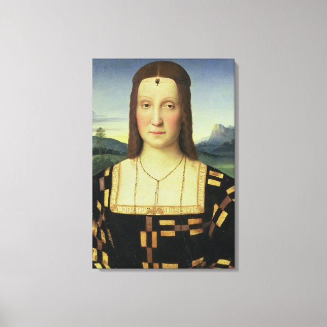 Lienzo Retrato de Elizabeth Gonzaga, c.1504 (petróleo en  (Anverso)