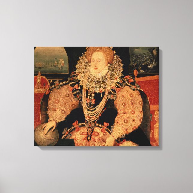 Lienzo Retrato de Elizabeth I, Armada, c.1588 (Anverso)