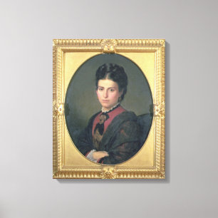 Lienzo Retrato de Emilia Sampieri, 1870 (aceite sobre lie