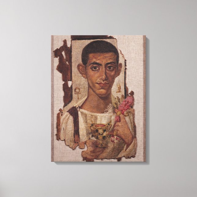 Lienzo Retrato de Fayum de Amón, de Antinoe (Anverso)
