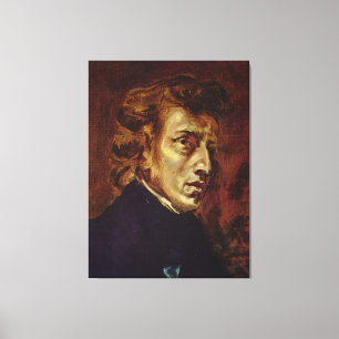 Lienzo Retrato de Federico Chopin de Eugene Delacroix