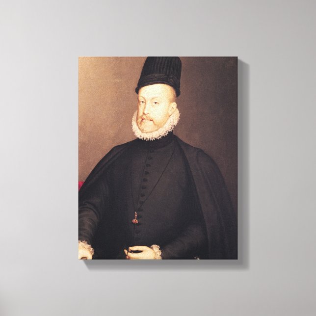 Lienzo Retrato de Felipe II c.1580 (Anverso)