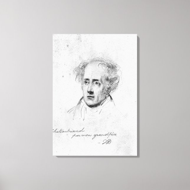 Lienzo Retrato de Francois Rene Vicomte de (Anverso)