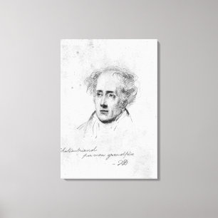 Lienzo Retrato de Francois Rene Vicomte de