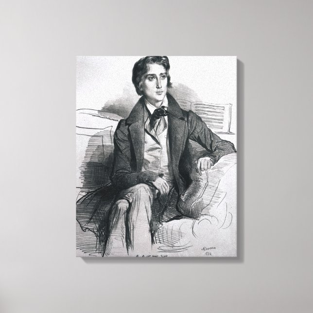 Lienzo Retrato de Franz Liszt agosto 1832 (Anverso)