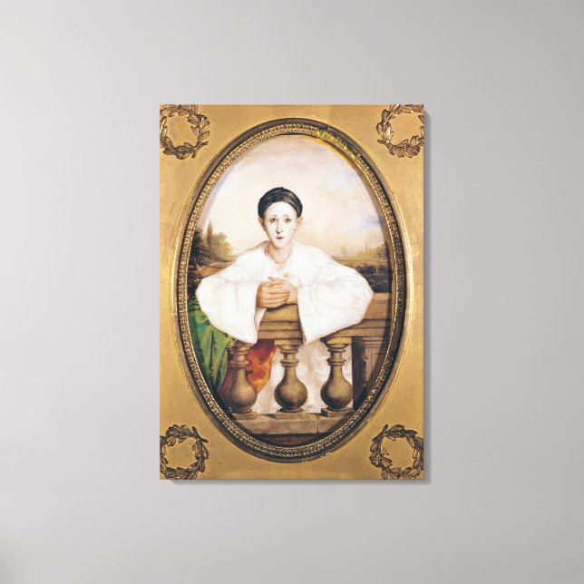 Lienzo Retrato de Gaspard Deburau as Pierrot, c.1815 (Anverso)