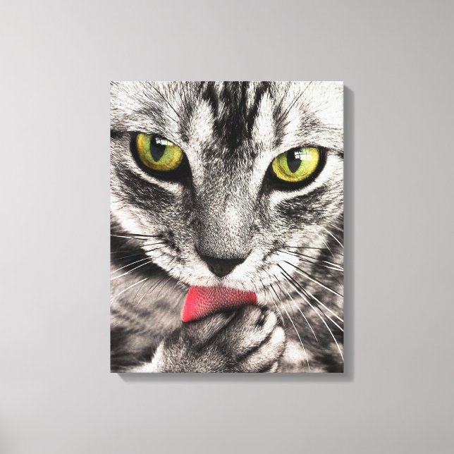 Lienzo Retrato de gato (Anverso)