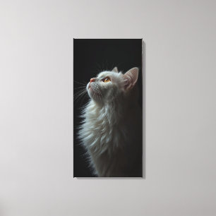 Lienzo Retrato de Gato Majestuoso Fuerza y Confianza Real