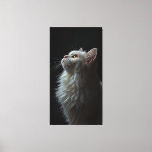 Lienzo Retrato de Gato Majestuoso Fuerza y Confianza Real