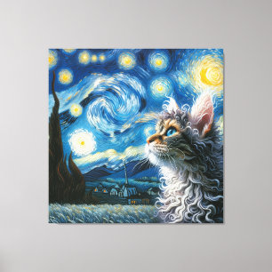 Lienzo Retrato de gato Starry Laperm - Retrato Mascota