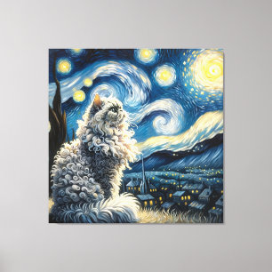 Lienzo Retrato de gato Starry Selkirk Rex - Retrato Masco