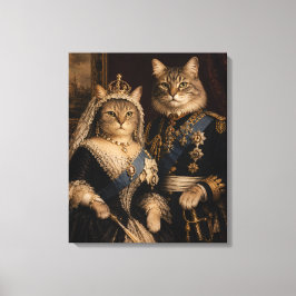 Lienzo Retrato de Gatos de la Reina Victoria y el Príncip